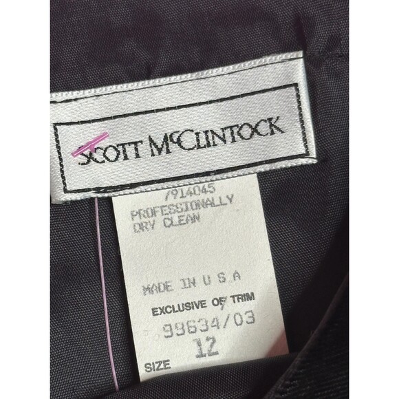1990s. VICTORIAN Style SCOTT McCLINTOCK Velvet MUTTON Sleeve Jacket. Medium - Picture 12 of 12